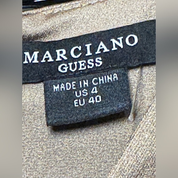 Marciano Guess Daydream Dress Satin Bronze US 4 / EU 40 β New with Tags - Picture 8 of 9